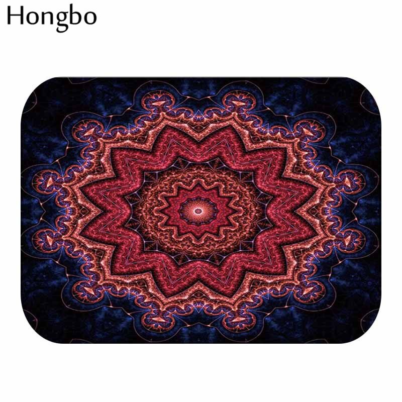 Hongbo bohême fleur bienvenue tapis de sol Mandala motif géométrique salle de bain cuisine tapis tapis fleuri paillasson: 6