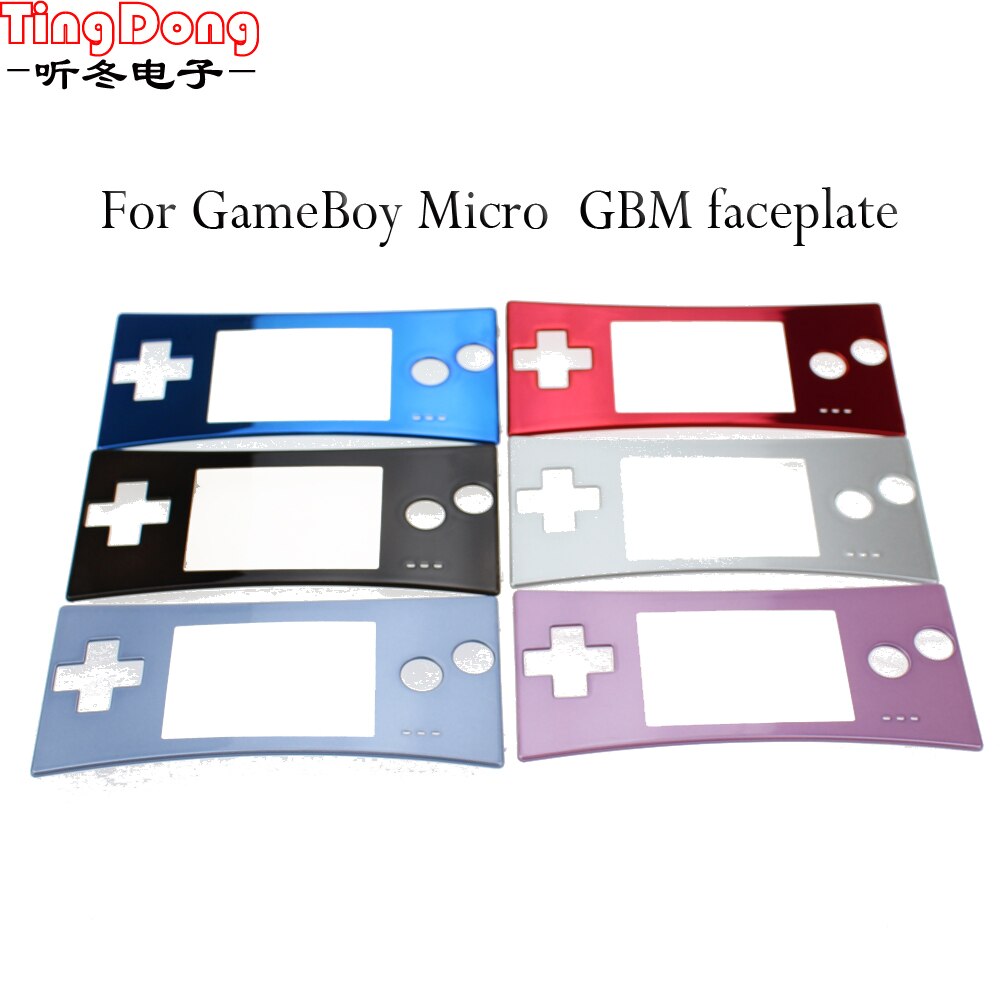 Tingdong chrom-frontplattenabdeckung, Ersatz-frontgehäbenutzen für nintendo Spiel Junge Mikro (gb m)