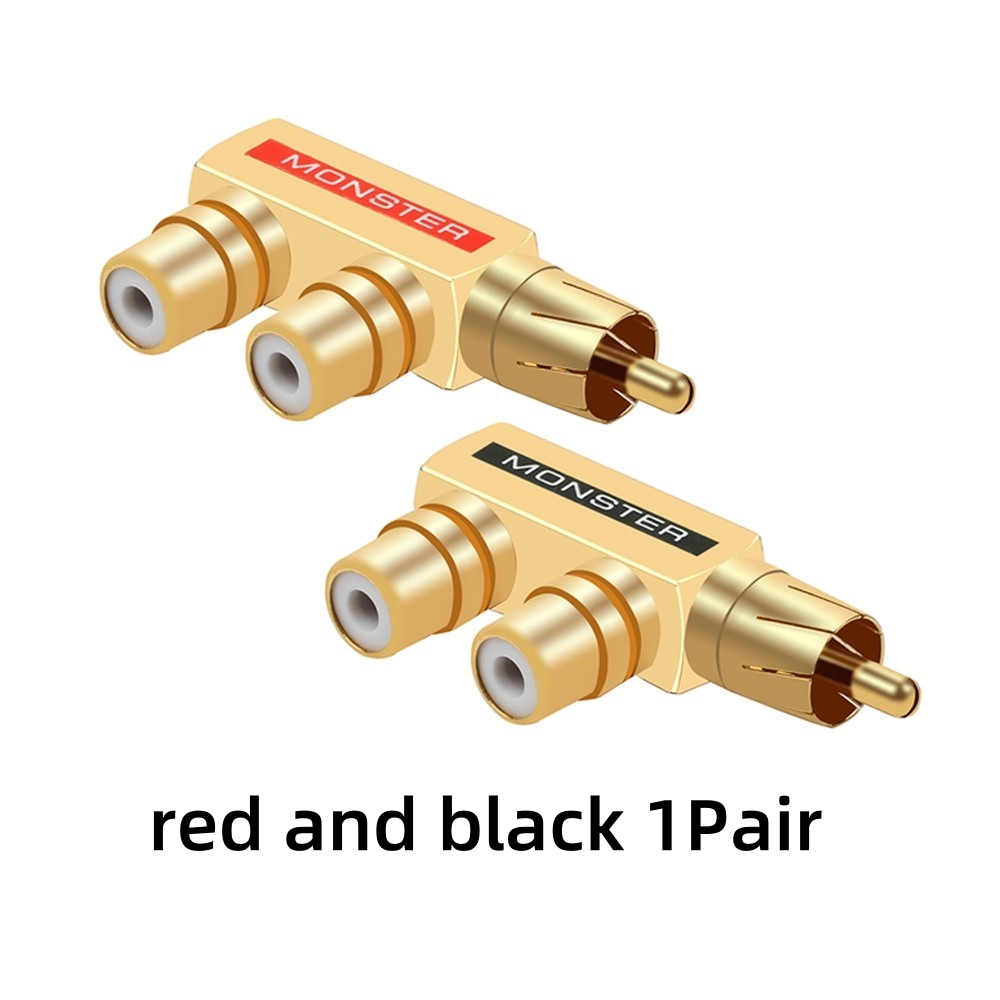 RCA-Adapter, 90 Grad rechtwinkliger Stecker, 1 RCA-Stecker auf 2 schnallen-Buchse, Audio--Video-Y-Splitter, Metallstecker für TV-Lautsprecher: Silber