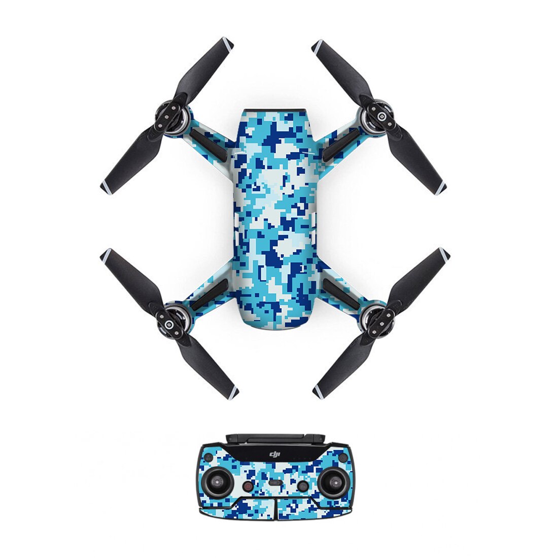 [DJS0042] 1x Cool Camo Stijl PVC Sticker Skin Sticker Voor DJI Spark Drone body + Remote Controllers + 3 Batterij Beschermende Cover