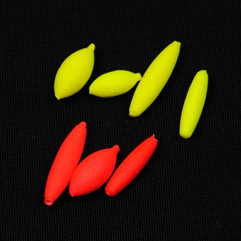 [100PCS/lot] Seven-star Oval mini fishing float bobber rig making fishing floating beans beads fishing accessories no stopper