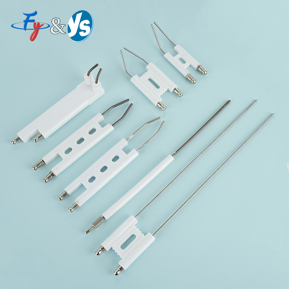 Universal H Type Ignition Electrodes For Oil Burner BT10 Ceramic Electrode Ignition Double Pin Siamese Ignition Pin Three Holes