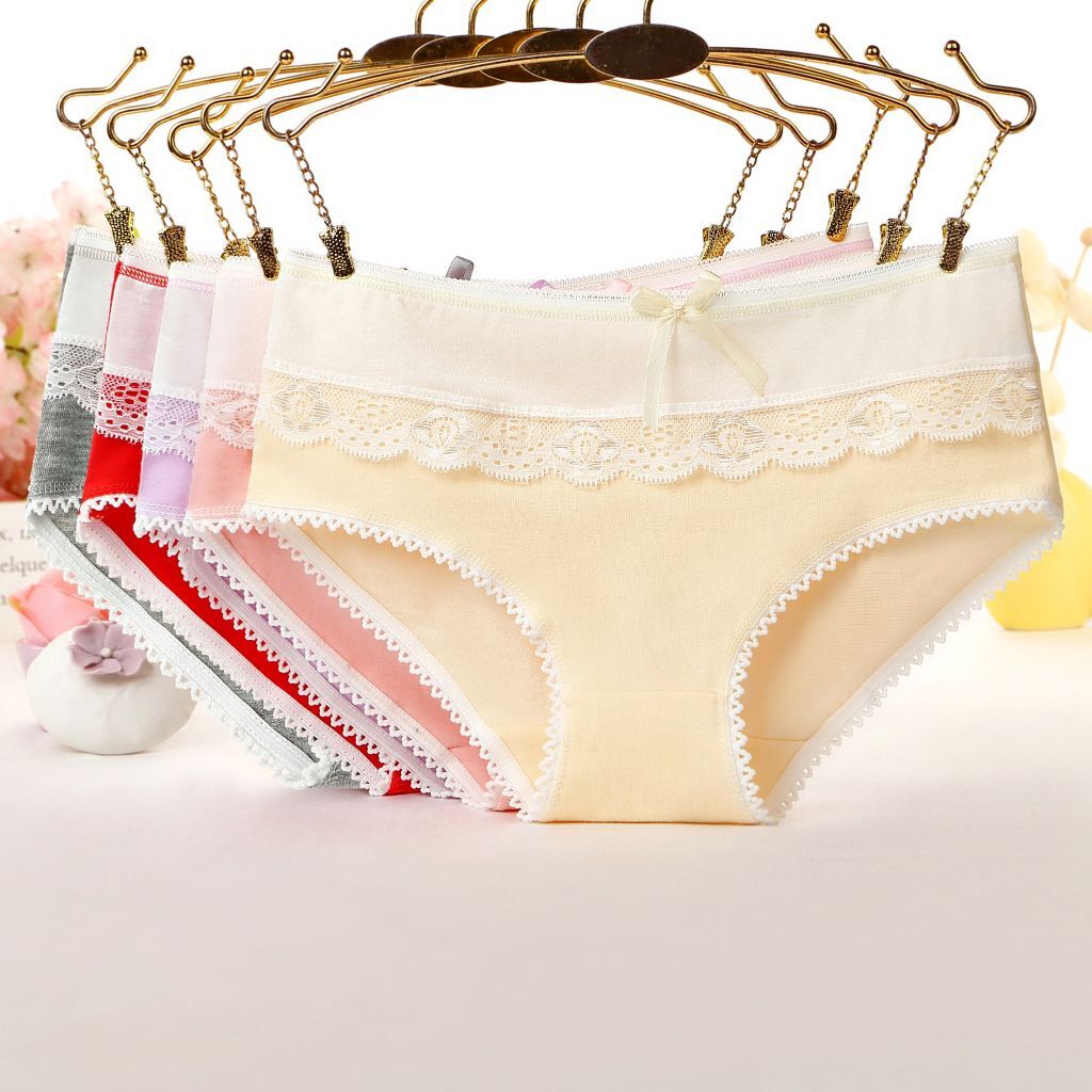 Bragas de encaje para niña, ropa interior para adolescentes de 10 a 16 años, lencería de algodón, 8 unids/lote