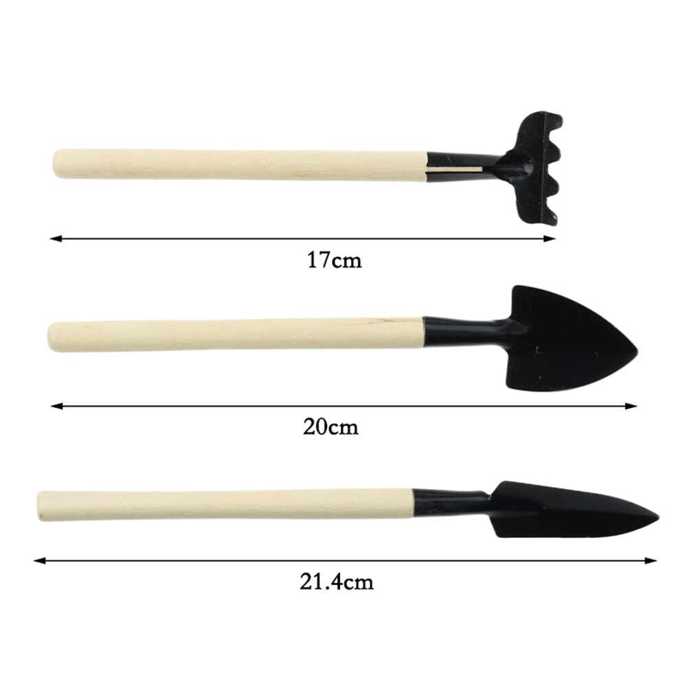 18pcs Garden Tool Set Mini Shovels Spade Rake Wooden Handle Metal Head Potted Flower Plants Gardening Tool