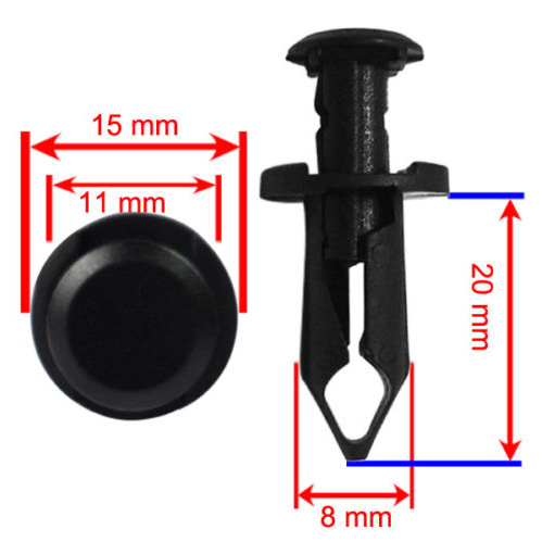 100PCS Fender Clip Body Rivet 8mm Hole For Polaris Sportsman Rangers Rzr 7661855 8mm ATV Rivet Fairing Body Trim For Honda Screw