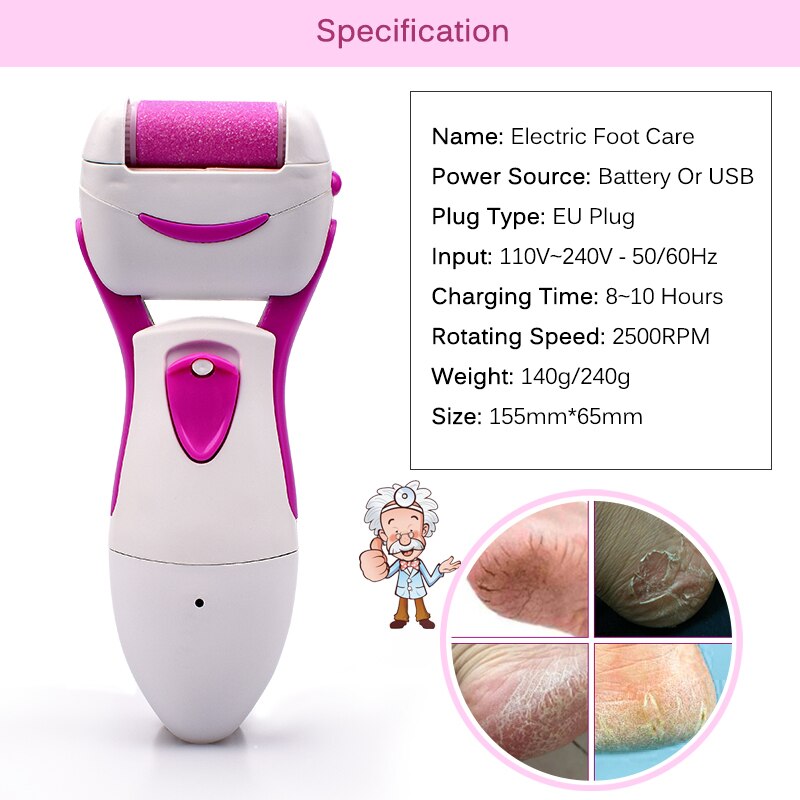 Top Sell Electric Pedicure Tools Foot Care Tool Pedicura Smooth Machine Callu Remover Foot File for Foot Heel Skin Hard Dry Dead