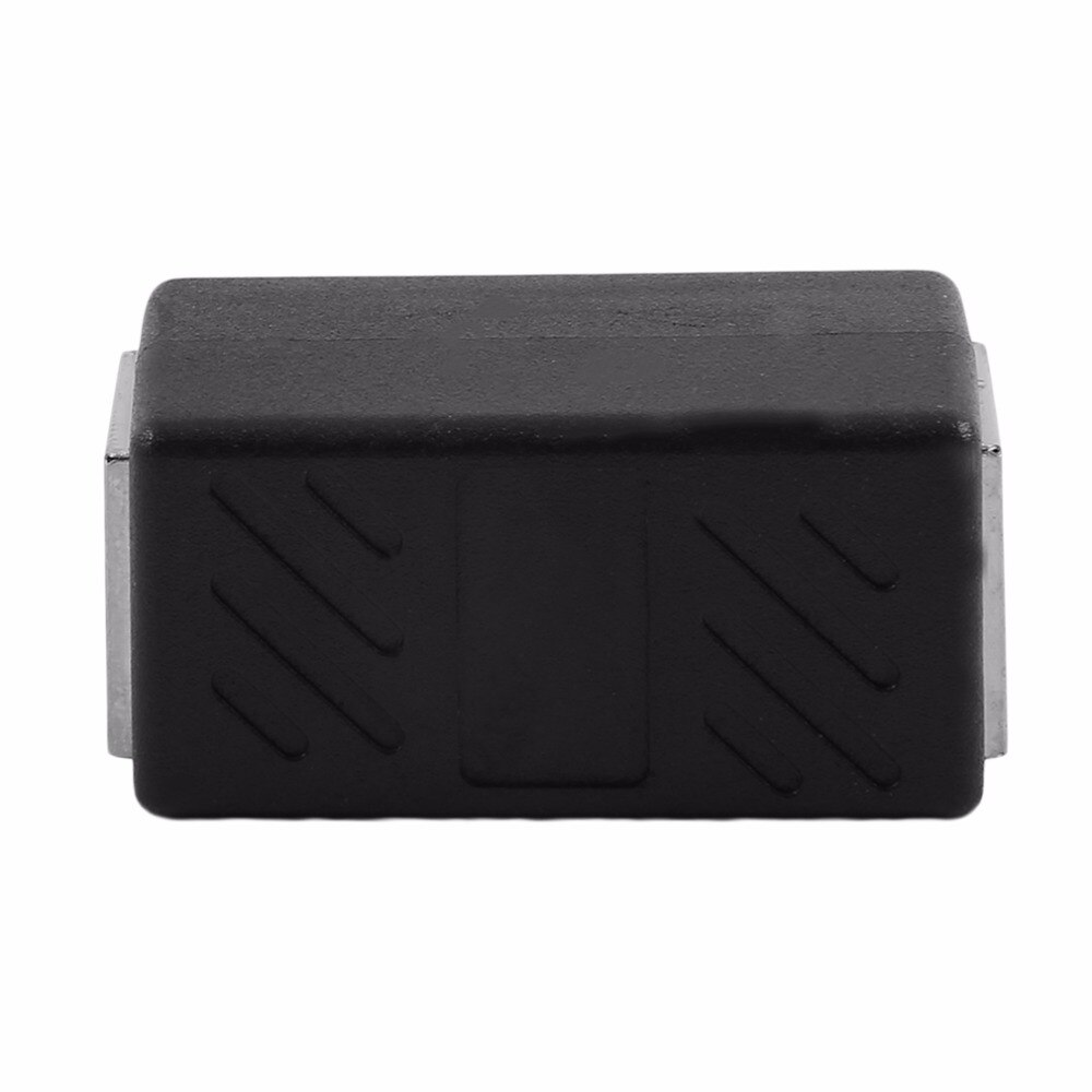 Svart  rj45- par förlängning hona till hona nätverk lan-kontakt adapter extender  rj45 ethernet-kabel konverterare