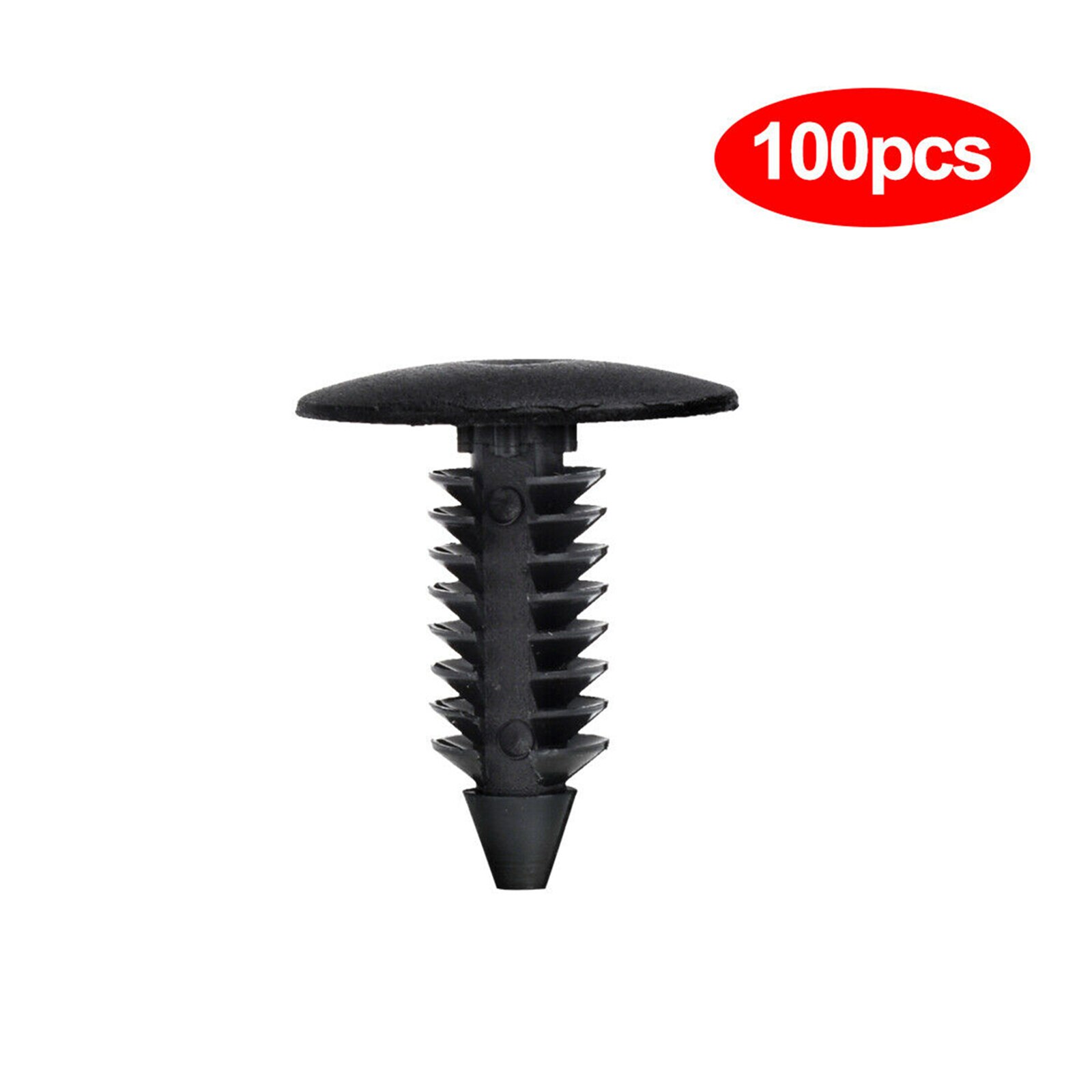 Clips de carenado con remaches de plástico para coche, accesorio Universal para Honda, Yamaha, Suzuki, Kawasaki, disponible en 2 tamaños, 6mm y 8mm, color negro, 50/100 Uds.: 100Pcs