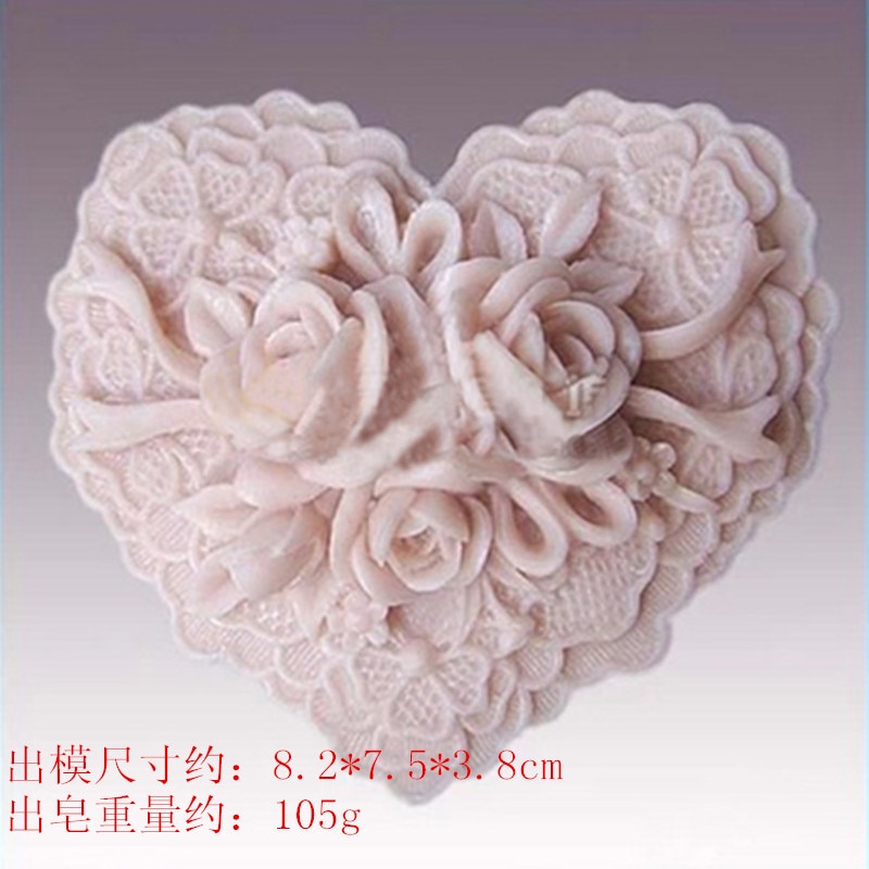 Moules de gel de silice bricolage | Bricolage, motifs de Rose, savon en forme de cœur faire des gâteaux, mods de silicone de alimentaire