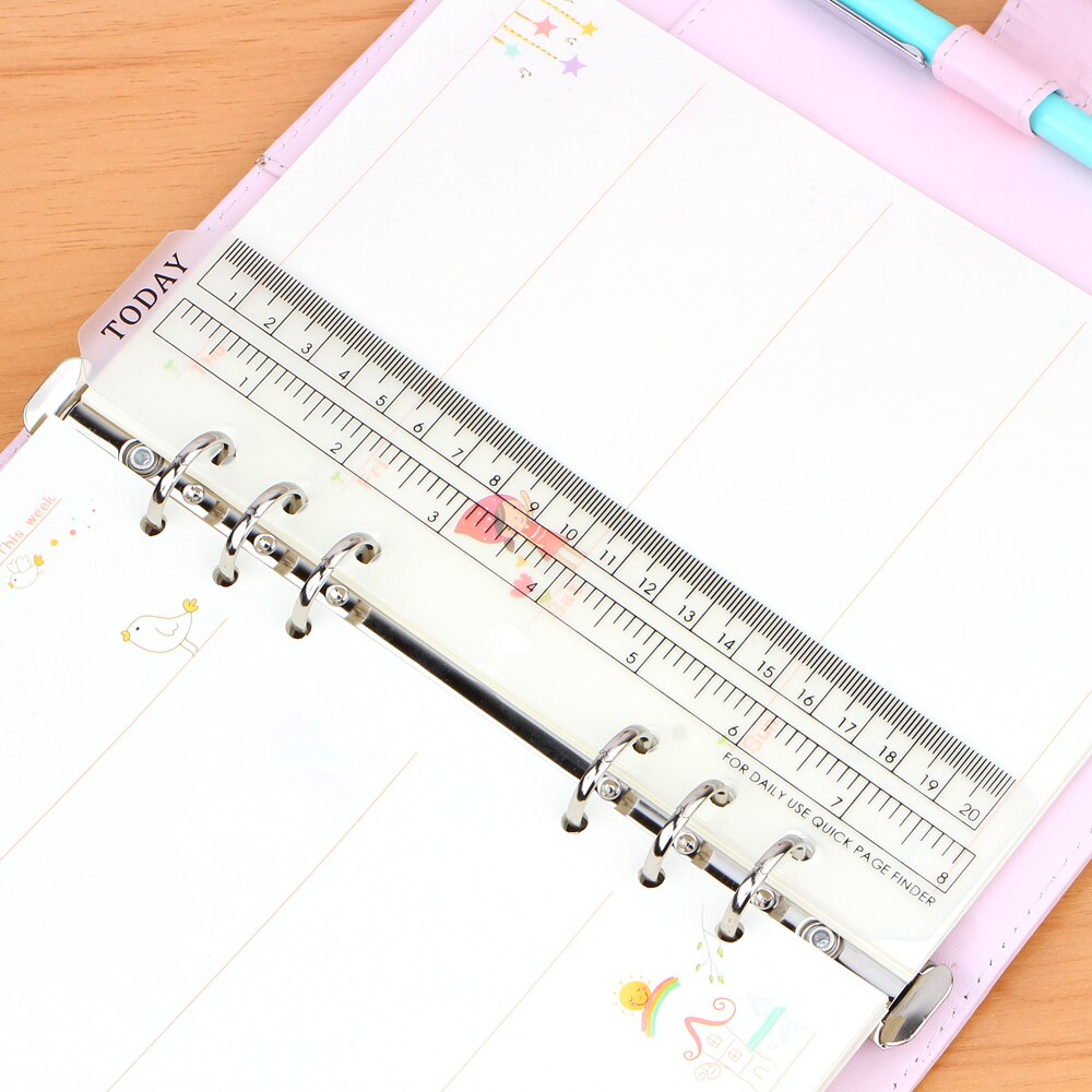 Gereedschap Rechte Boeken Heerser Losbladige Vandaag Heersers Frosted Transparante Mint Leuke Kawaii Stip