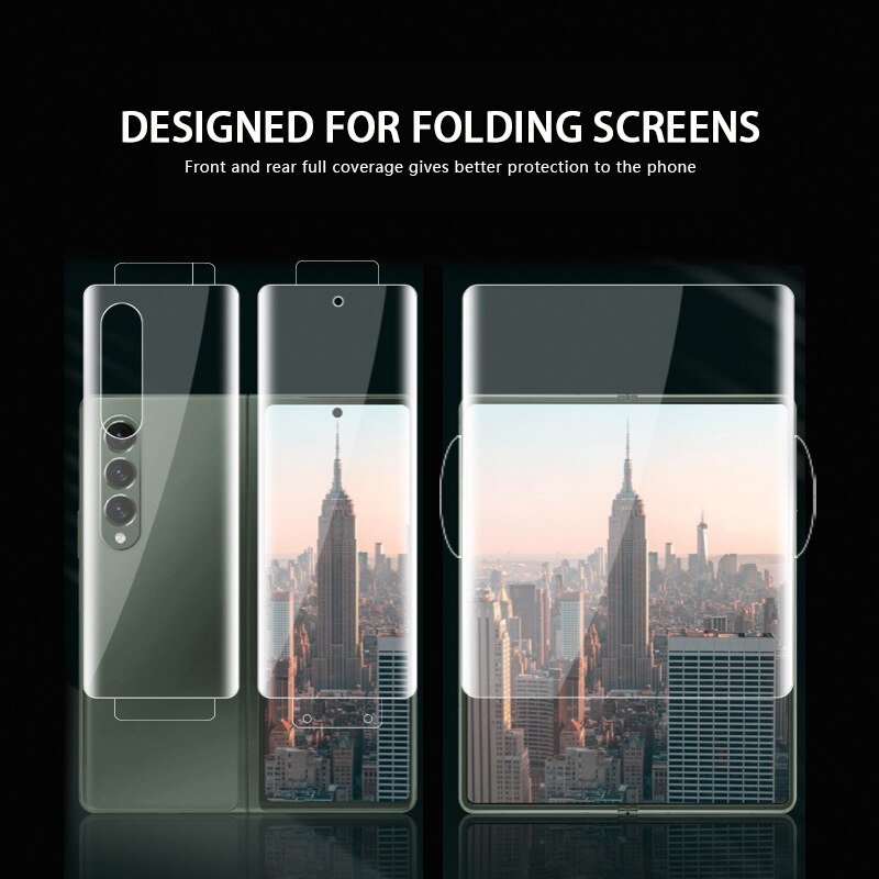 Fit For Samsung Galaxy Z Fold 3 Front Back Soft Hydrogel Film Full Cover Mobile Phone Screen Protector HD Films Sticker