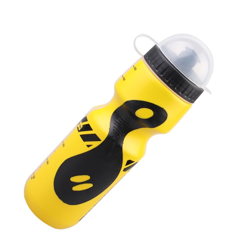 650ml bærbare sykkelflasker camping sykkelflaske sykkel plastflaske utendørs sykkel vannkoker ridekopp tilbehør: Gul og svart