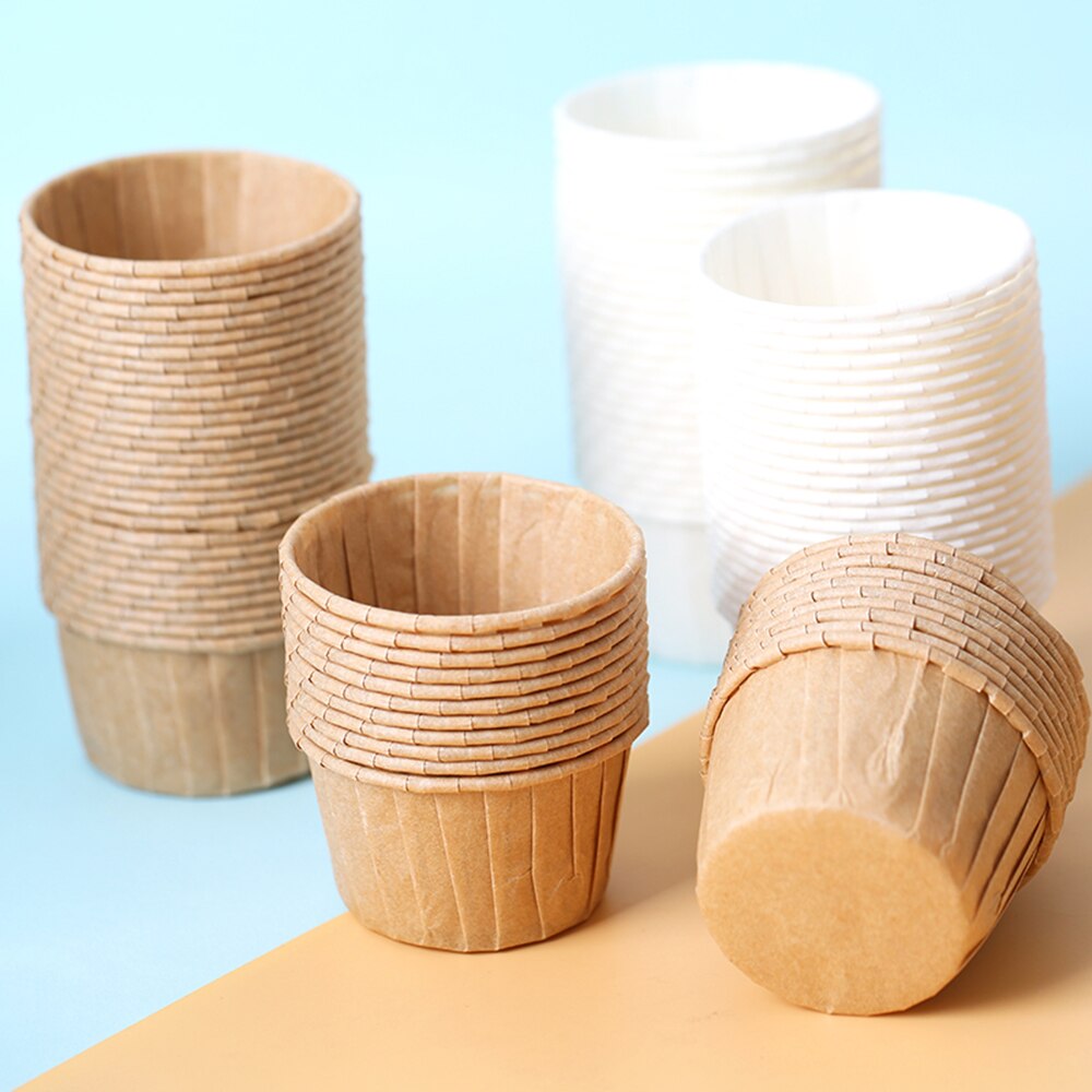 50pcs cake paper cups oil-proof pastry box dessert fondant bread decoration supplies baking tools kitchen accessories gadgets