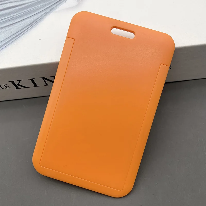 Gorący bubel kobiety mężczyźni etui na dowód osobisty portfel moda Student Bus ID Business Slide Card osłona z uchwytem etui na torebkę: Orange