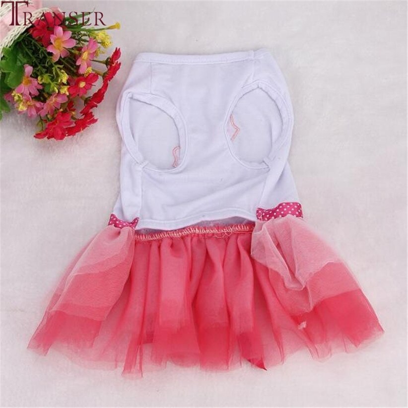 Transer Kus Me Lip Roze Hond Kleding Kant Ruche Hond Prinses Tutu Jurk Mouwloze Puppy Pet Kostuum 81220