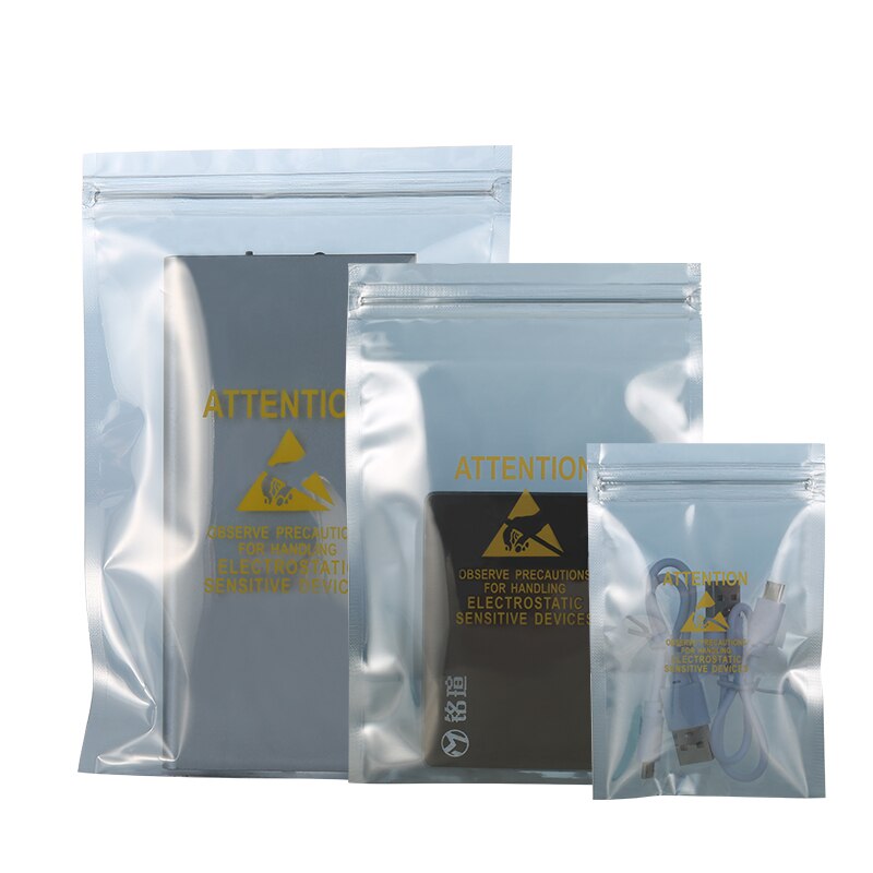 Antistatic Shielding Zip Lock Bag with Printed ESD Anti-Static Shielding Antistatic Packaging Ziplock Bag for Electronics