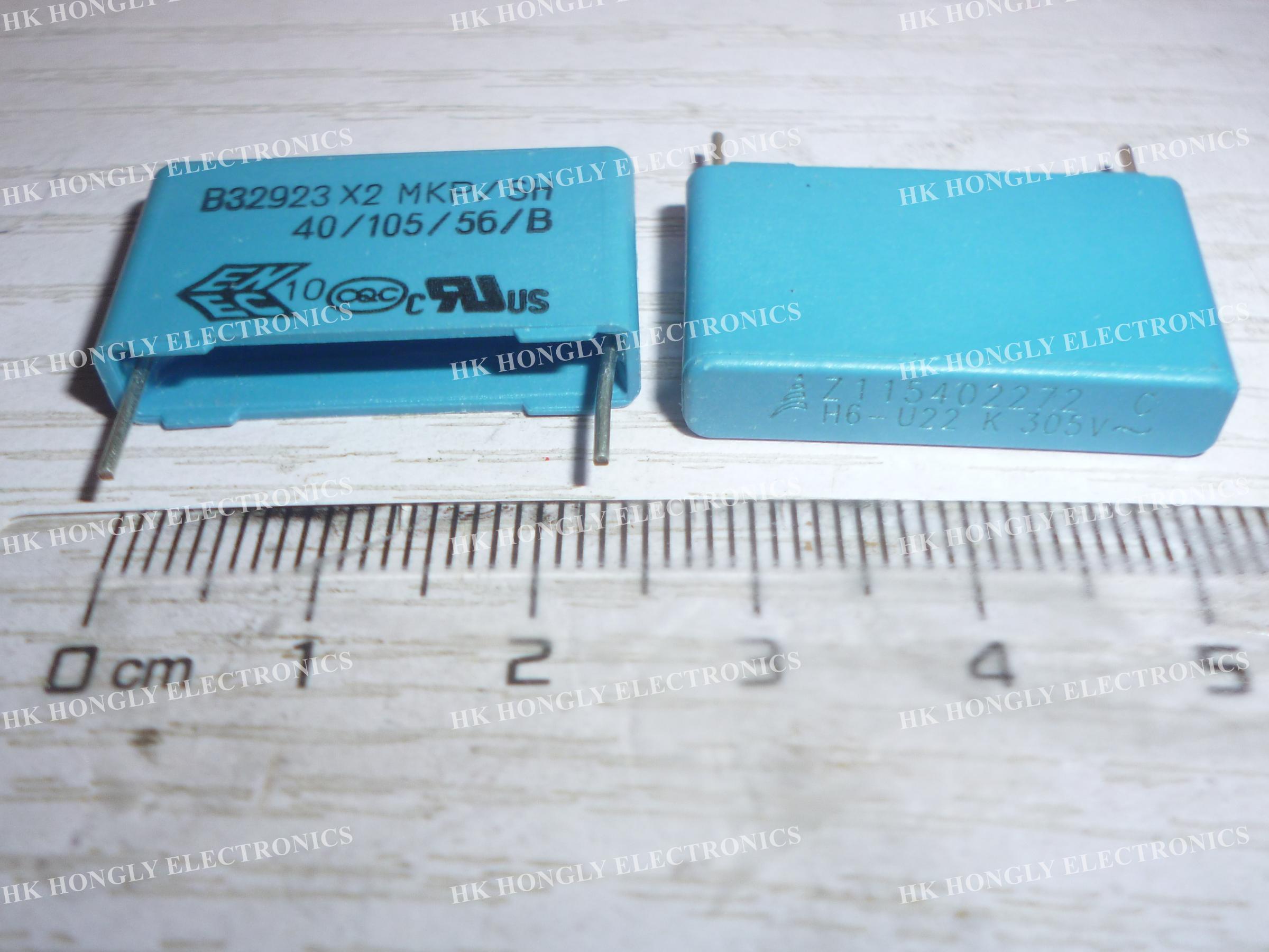 20PCS B32923 X2 MKP/SH U22 U33 U47 U56 U68 K 10% M 20% 305V P=22.5mm 0.22UF 0.33UF 0.47UF 0.56UF 0.68UF MET FILM CAPACITOR: B32923 U22 K 305V