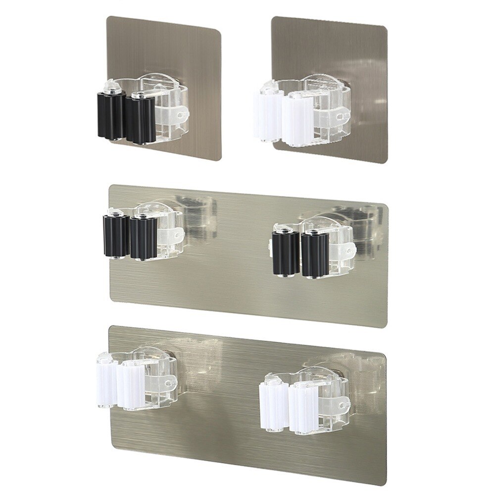 Adhesive Multi-Purpose Hooks Wall Mounted Mop Organizer Holder RackBrush Broom Hanger Hook Kitchen bathroom Strong Hooks