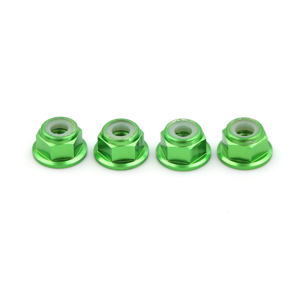 4 st aluminiumprofilkopplingar verktyg  m4 rc hsp 102049 (02190)  aluminium nylonmutter  m4 för 1:10 uppgraderingsdelar: Grön
