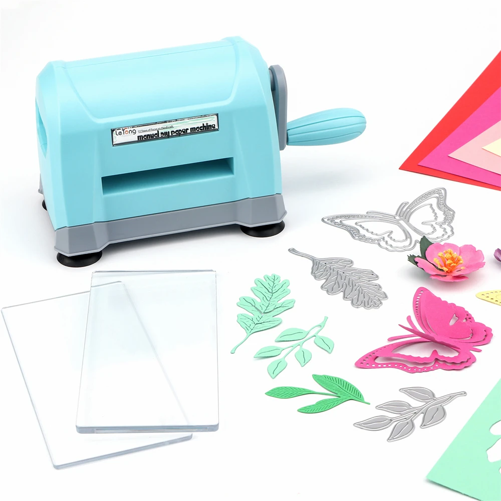 Mini troqueladora Manual portátil, máquina de grabado en papel troquelado y troquelado para hacer tarjetas, herramienta artesanal DIY para álbumes de recortes