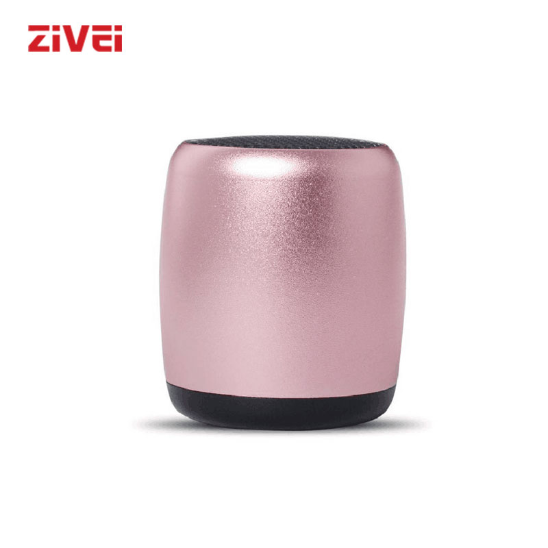 Zivei BM3 Fone Bluetooth Kleine Draagbare Speaker Wired Voor Telefoon Blauw Met Microfoon Outdoor Metalen Bescherming Afstandsbediening: Rose Gold