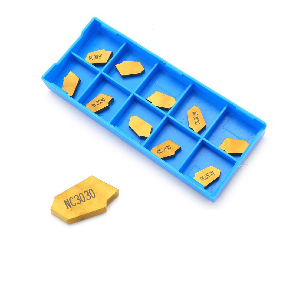 10pcs 3mm GTN3 CNC Parting Off Tips Carbide Inserts NC3030 Cutting Turning Tool