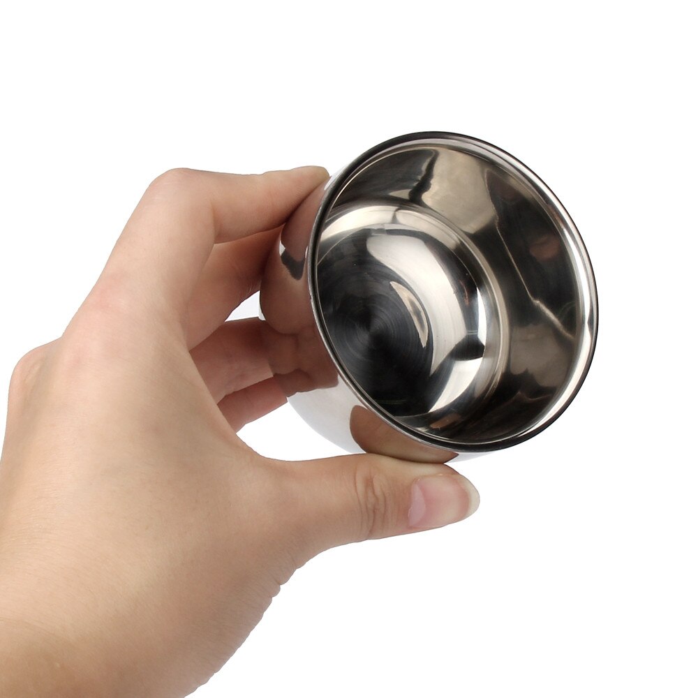 Men's Shaving Mug Bowl Cup For Shave Brush Stainless Steel Metal