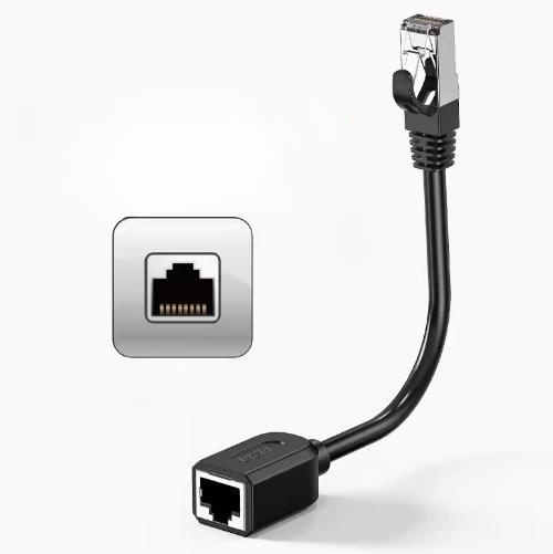 10cm Cat6 Ethernet Extension Cable RJ45 90 Degree Right Angle Cat 6 Male to Female Ethernet Lan Network Cable Adapters: RED