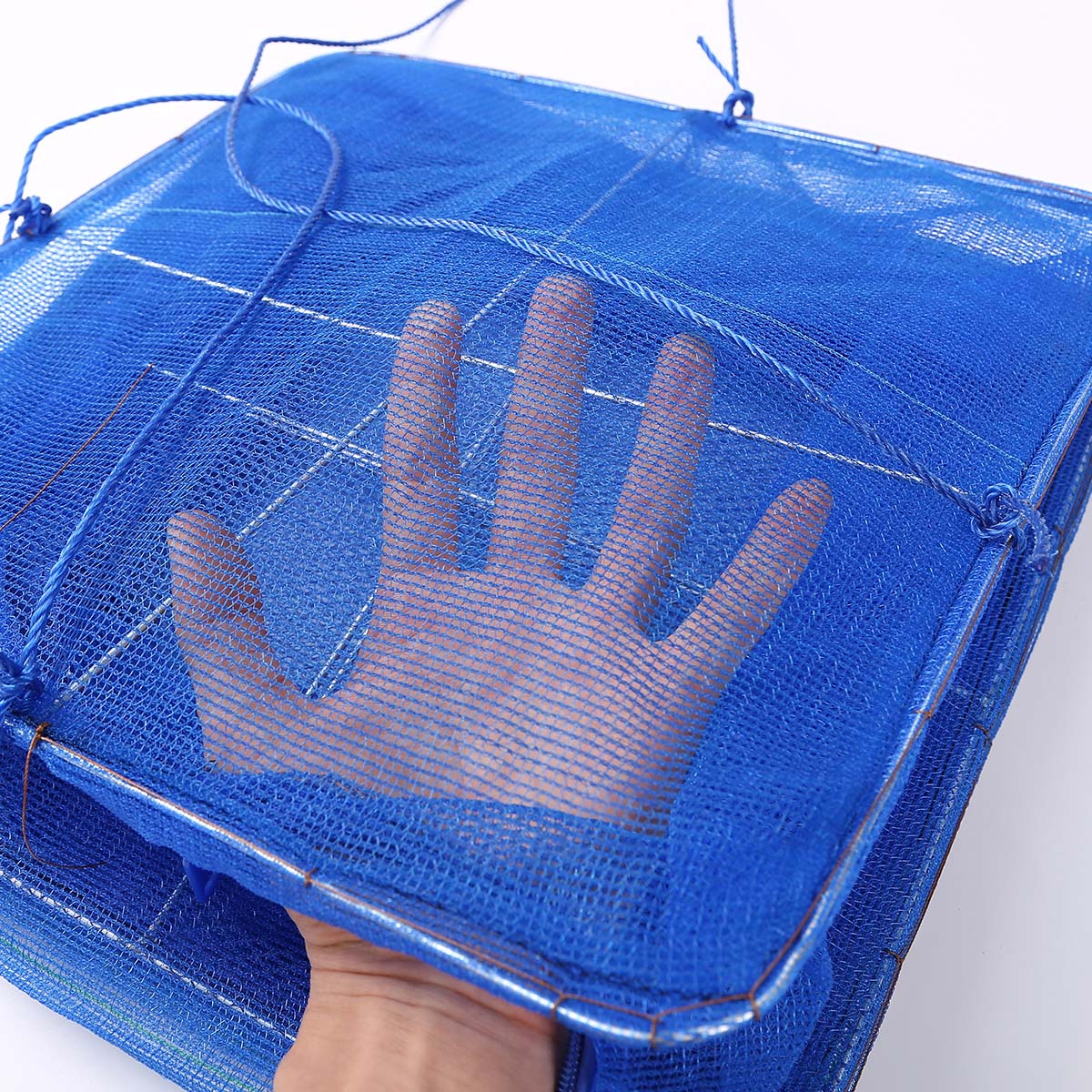 4 Layers Foldable Hanging Net Durable Nylon Steel Wires Drying Mesh Rack Large Capacity Fish Vegetable Dryer Hanger Drying Tools