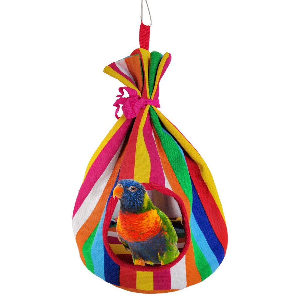 Bird Parrots Perch Tents Hammock Winter Warm Nest Cockatiels Conure Hanging House Round Nests Protect Against Wind #Y5
