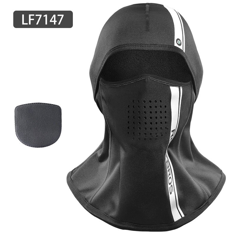 ROCKBROS-Mascarilla de Esquí Térmica, Capucha Protectora para la Cara de Vellón, Bufanda de Forro Polar para Hacer Deporte al Aire Libre, Accesorio de Snowboard Cortaviento, Pasamontañas para Ir en Bicicleta: LF7147