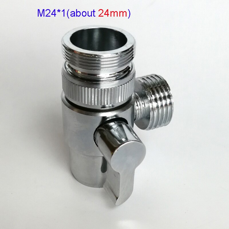 Aérateur de robinet de bassin en cuivre chromé M22 M24 G1/2 "adaptateur de déviateur pour toilette Bidet pulvérisateur douche machine à laver mamelon: Male M24