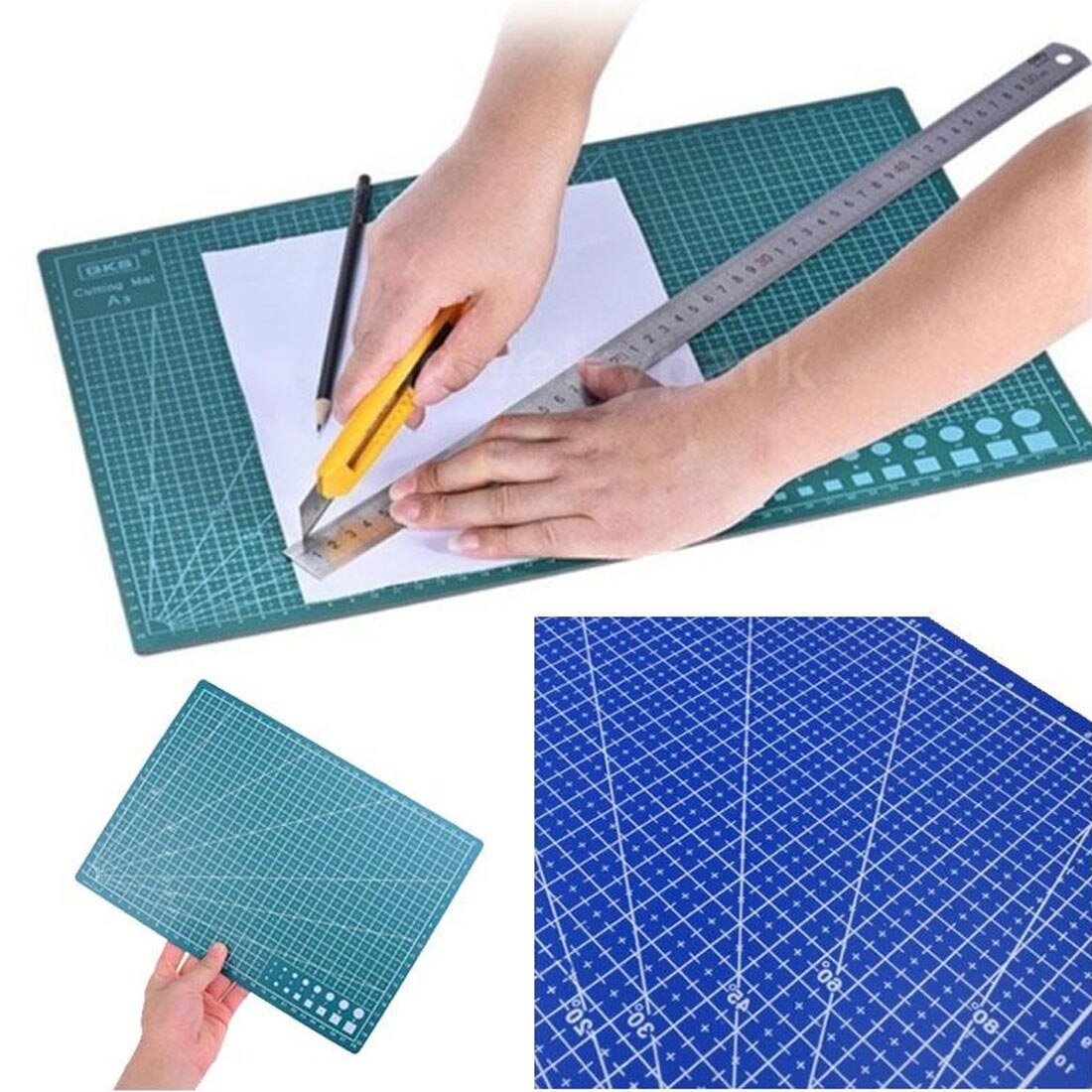 PP Cutting Mat Pad A4 grid line self-healing cutting pad craft card cloth leather cardboard sewing tool Patchwork Cut Pad