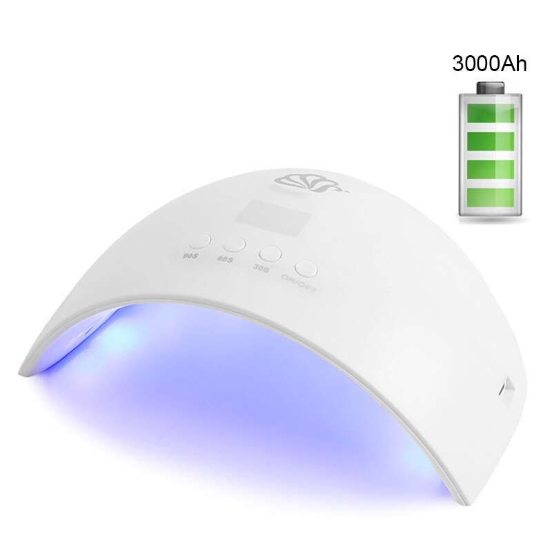 Rechargeable Wireless Nail LED Lamp Cordless Nail Art Lamp Gel Polish Dryer Blue Light UV Nail Lamp: USB 36W 2500mAh / us