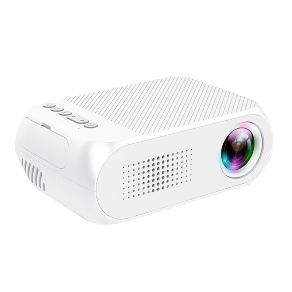 Yg320 White Mini Portable Led Projector Usb Hdmi Home Cinema Projector for Mobile Phone Home Theater for US Plug