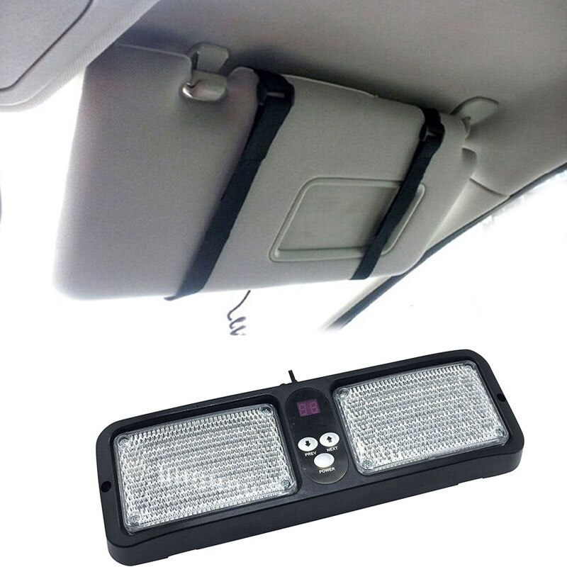 86 LED Auto Lkw Strobe Tafel Licht Sonnenblende Notfall Leuchtfeuer 12 Blitz Modi Gefahr Polizei Warnlichtbalken Parkplatz Birne 12V
