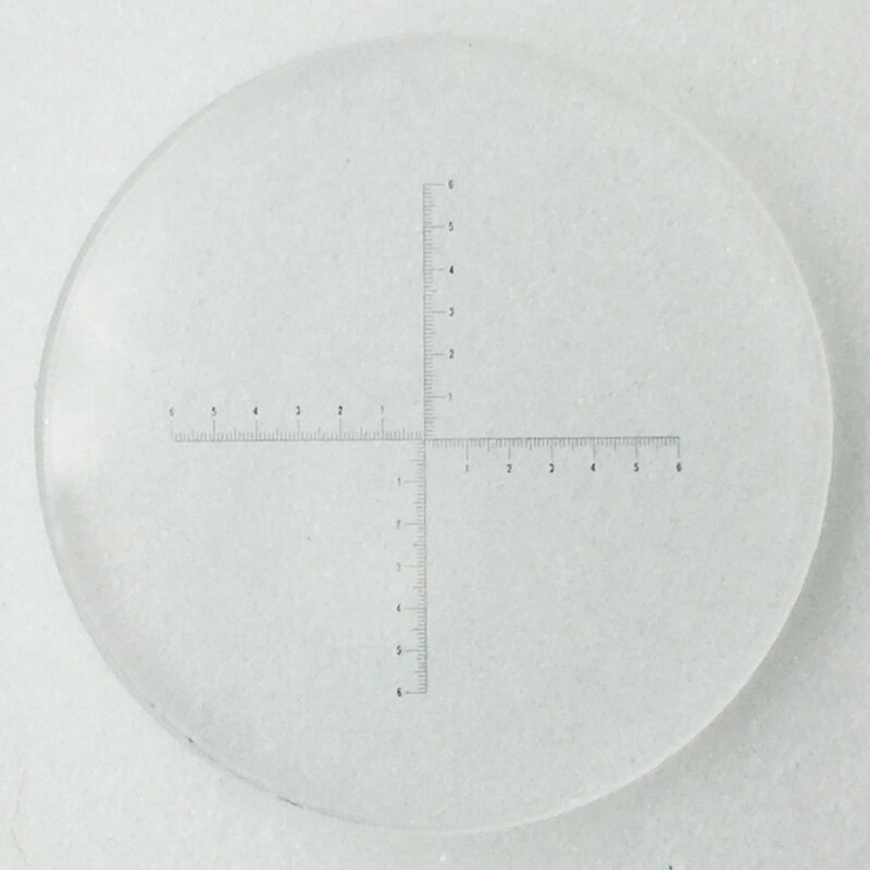 910 DIV 0.1MM Cross-line Graticule Eyepiece Micrometer Optical Crosshair Reticle for Microscope Measurement: Default Title