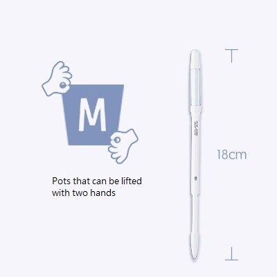 Sostee Aquameter, Sensor de humedad del suelo para plantas en macetas, comprobador de riego, sonda, (Blanco/verde, Grande/mediano/Pequeño, rellenable): Medium White