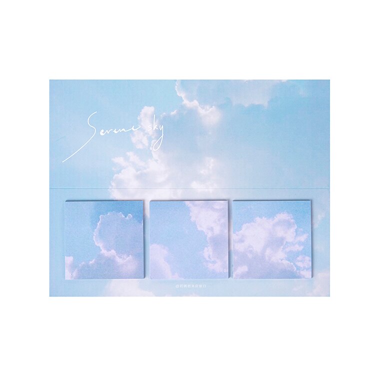SKYISLE 16 Designs 60pcs Fantasy Sky Cloud Moonlight Memo Pad Deco Sticky Notes Notepad Diary Self-Stick Note Memo Pad: I