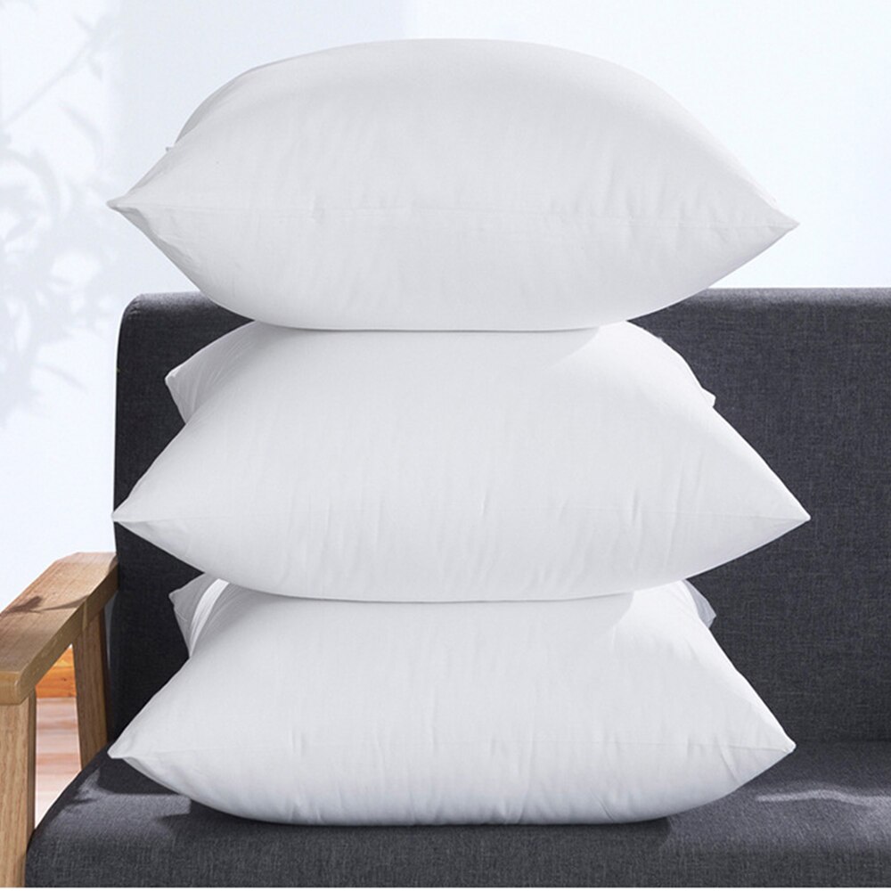 Almohada de algodón puro para el hogar, cojín con núcleo de 40x40/45x45/50x5 0/30x50/35x60cm, color blanco y sólido