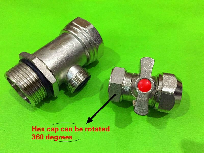 one way water manifold with live ball valve Split-body electroplating water manifold Manifold for Underfloor Heating System DN25