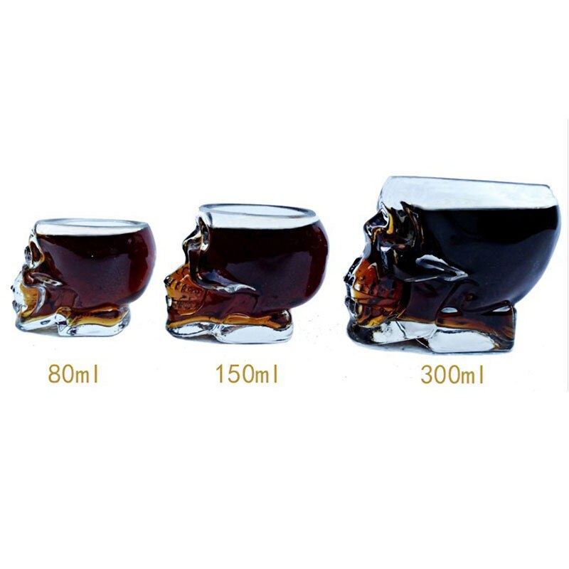 DEOUNY 6PCS Big Shot Glasses For Vodka Tequila Shots Set Drinkware Cup 80ml&150ml&300ml Crystal Halloween Home Party Whiskey