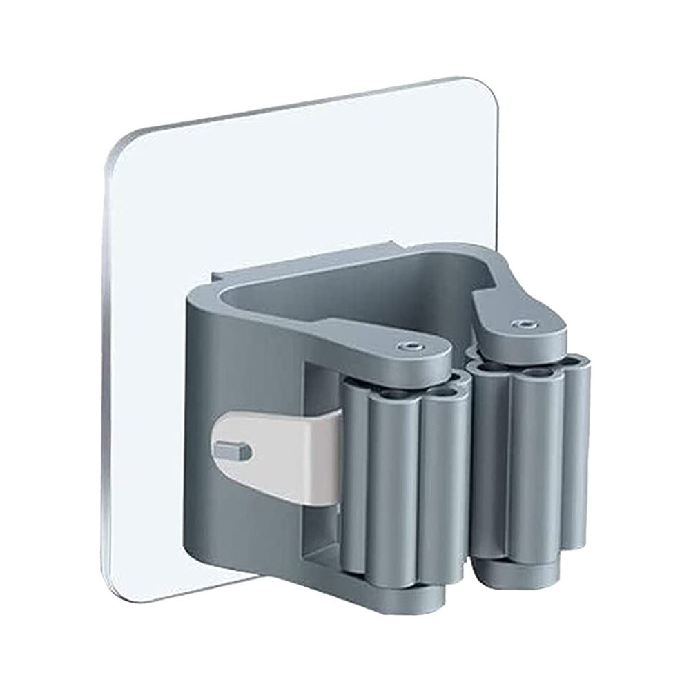 Samoprzylepne ściany wieszak na mopa przezroczysty mocny uchwyt na mopa organizator uchwyt łazienkowy schowek na haki haki Organizer łazienkowy: Default Title