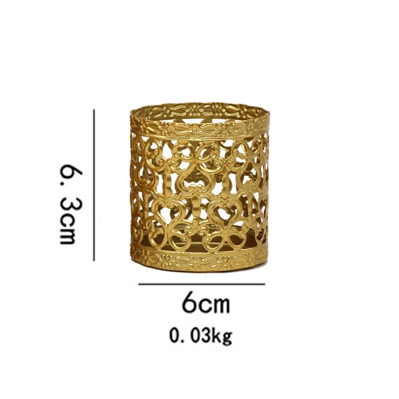 nordisch Gold Hohl Eisen Leuchter Eisen Duft Kerze Tasse Kreative Handwerk Aromatherapie Hause Dekoration: Pflaume