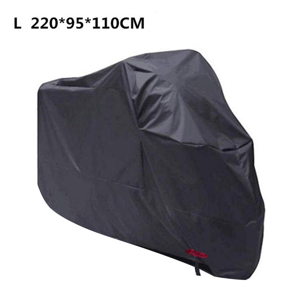 Motorcycle Covers Waterproof UV Protective Tear Proof Motorbike Cover With Safety Cloth Lock Holes 4Sizes: 220x95x110