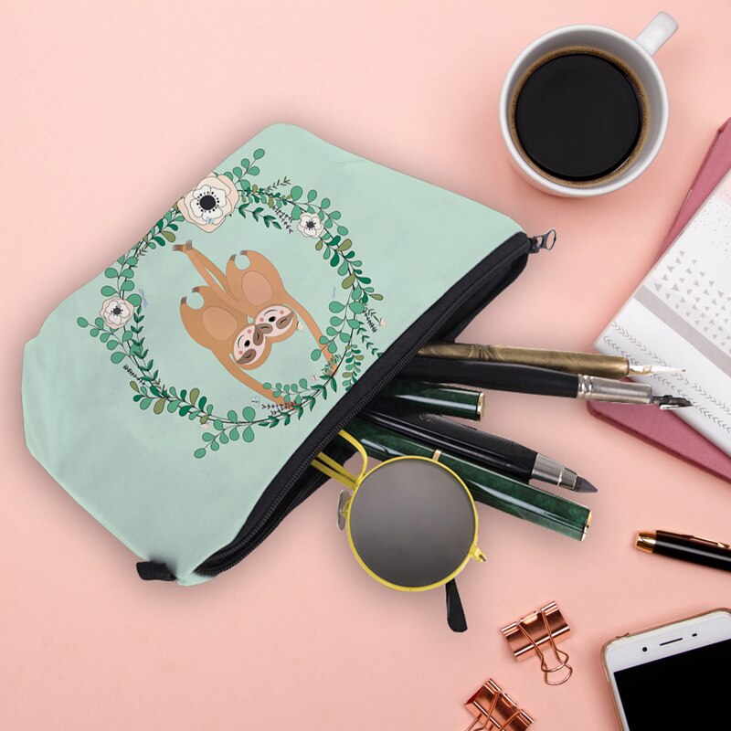 Jom Tokoy Water Resistant Makeup bag Printing Sloth Cosmetic Bag Lovely Cosmetic Organizer Bag Women Multifunction Beauty Bag950