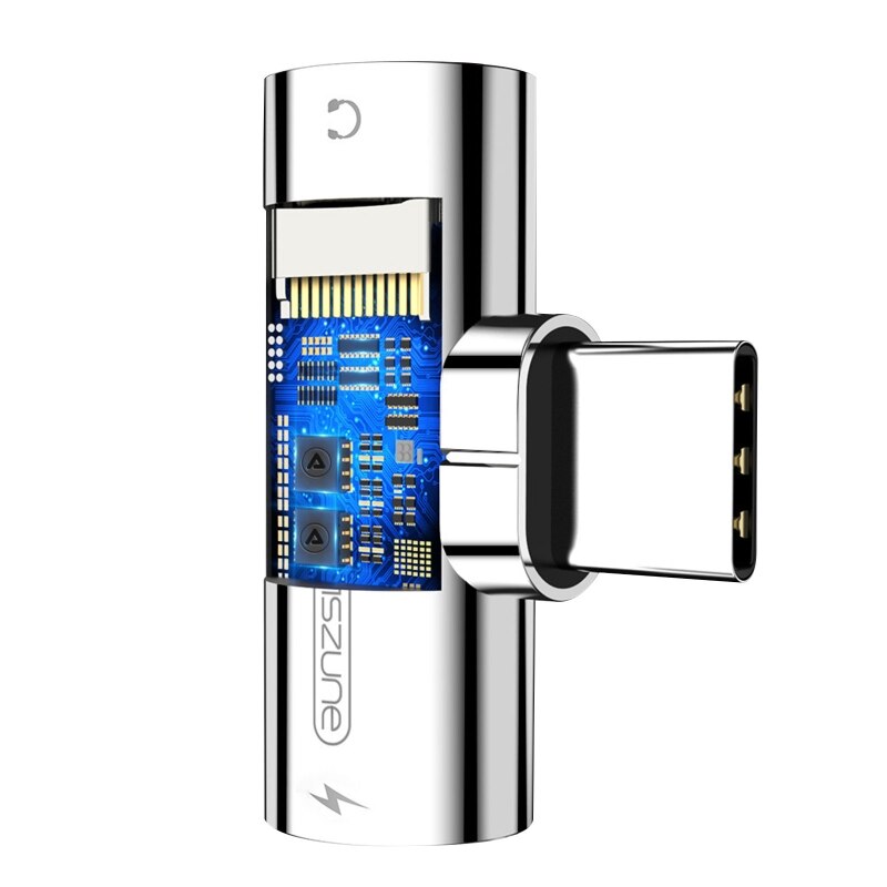 Adaptateur de chargeur et de casque de Type C à Type C 2 en 1, USB C à prise Audio Aux, DAC haute définition et câble Dongle de charge rapide