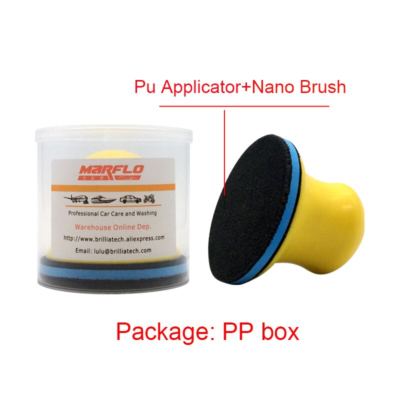 Cepillo nano para el cuidado de la cabina del coche cepillo de limpieza de pintura limpia con Pu aplicador Bar MARFLO cuero quitar herramientas de polvo