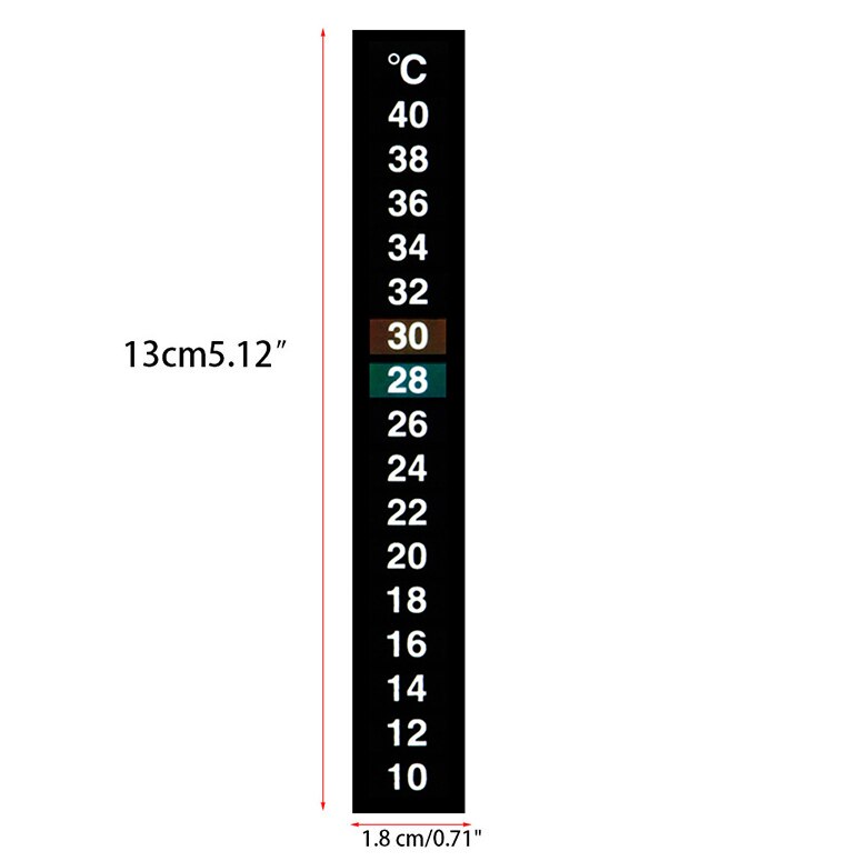 Aquarium Aquarium Meten Thermometer 10-40 ℃ Glas Sticker Temperatuur Platte Thermometer Meten Machine: Default Title