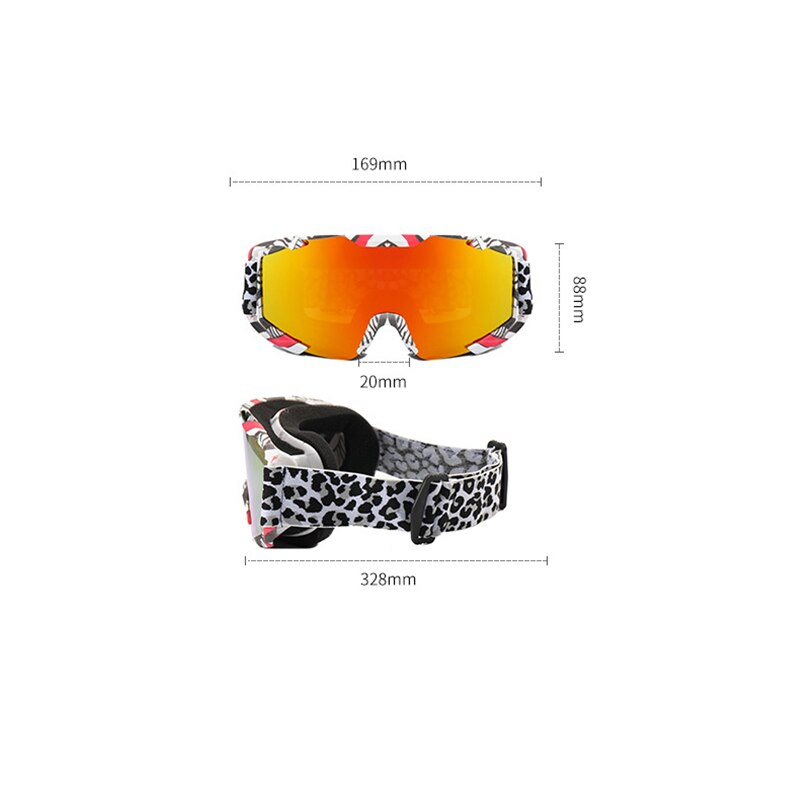 Sport UV400 Skiing Glasses Men Women Windproof Winter Ski Goggles Magnetic Snowmobile Eyewear Snow Sunglasses Oculos Lens Color